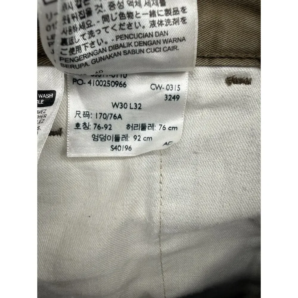 Levi’s 514 Straight Leg Mens White Tab Khaki Pants Size 32x30